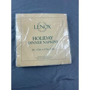VTG Lenox Holiday  Holly Berry Paper Dinner Napkins 20‎ Ct 17x17 3 Ply NIP